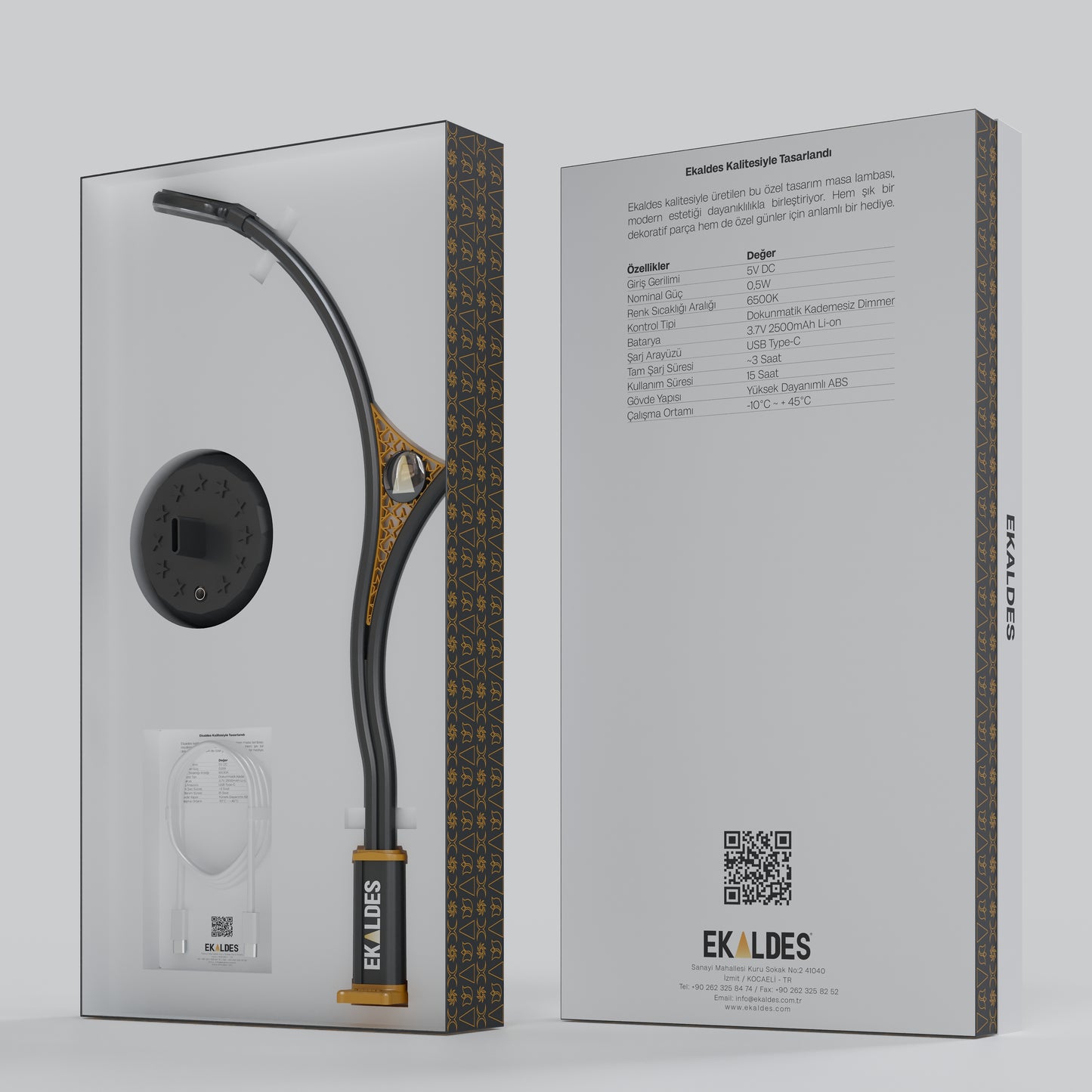 Antrasit Masa Lambası - EAD102