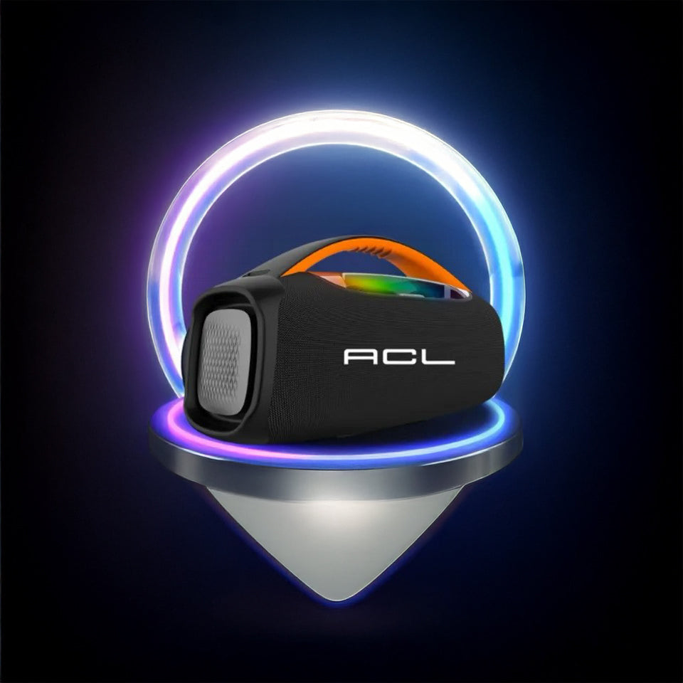 120W Profesyonel RGB LED Işıklı Mikrofonlu Hoparlör