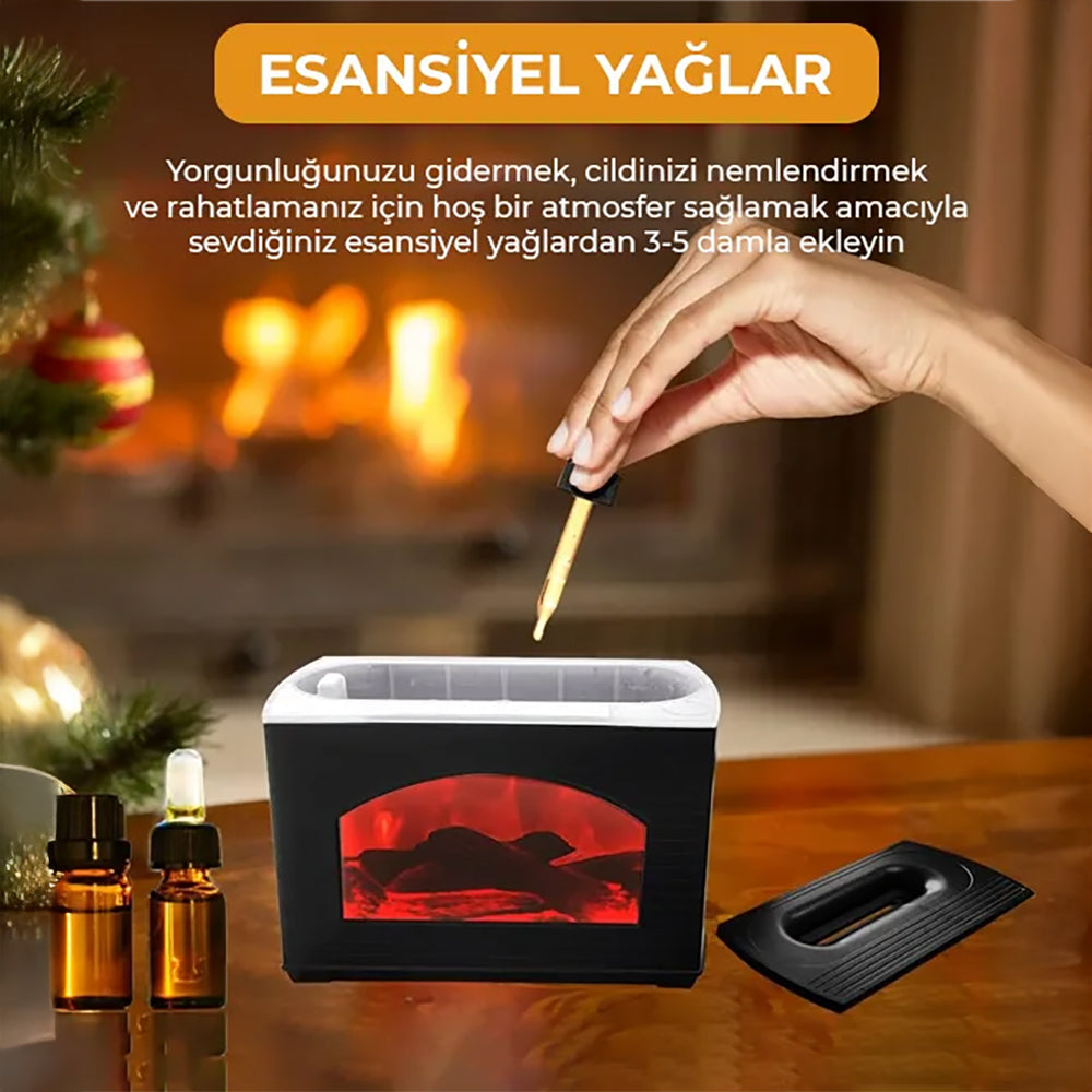 270ml Alev Efektli Ultrasonik Aromaterapi Hava Nemlendirici