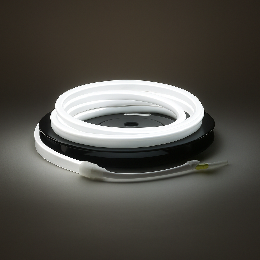 13mm Dış Mekan Neon LED – 18W 24V Üstten Bükmeli – Beyaz 5m