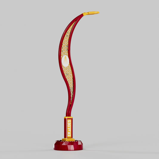 Dekoratif Masa Lambası (Sarı-Kırmızı)